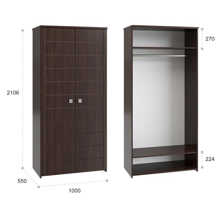 Для одежды, Шкаф для одежды Изабель ИЗ-61К