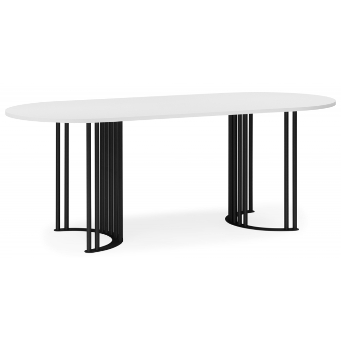 Обеденные столы, Стол Хьюго О 180 х 90 (черные ноги)