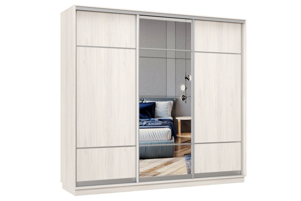Шкафы-купе 3-х дверные, Шкаф-купе Премьер Лайт 58 (08;11;08) трехдверный