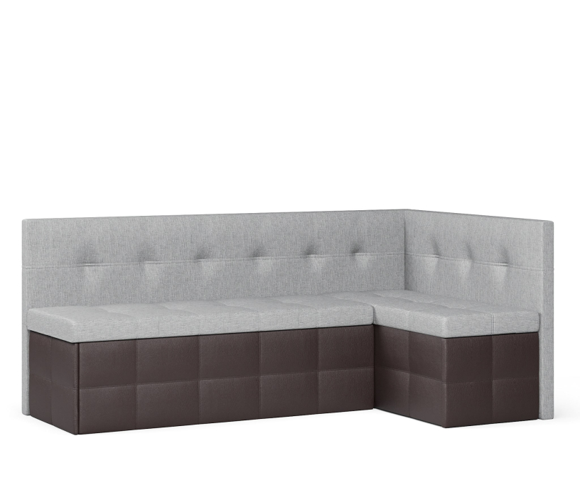 Диваны угловые кухонные, Диван кухонный угловой Домино 2 выкатной, рогожка+экокожа