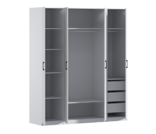 Шкаф четырехдверный Макс 2000 мм, вариант №4 (ЛДСП)