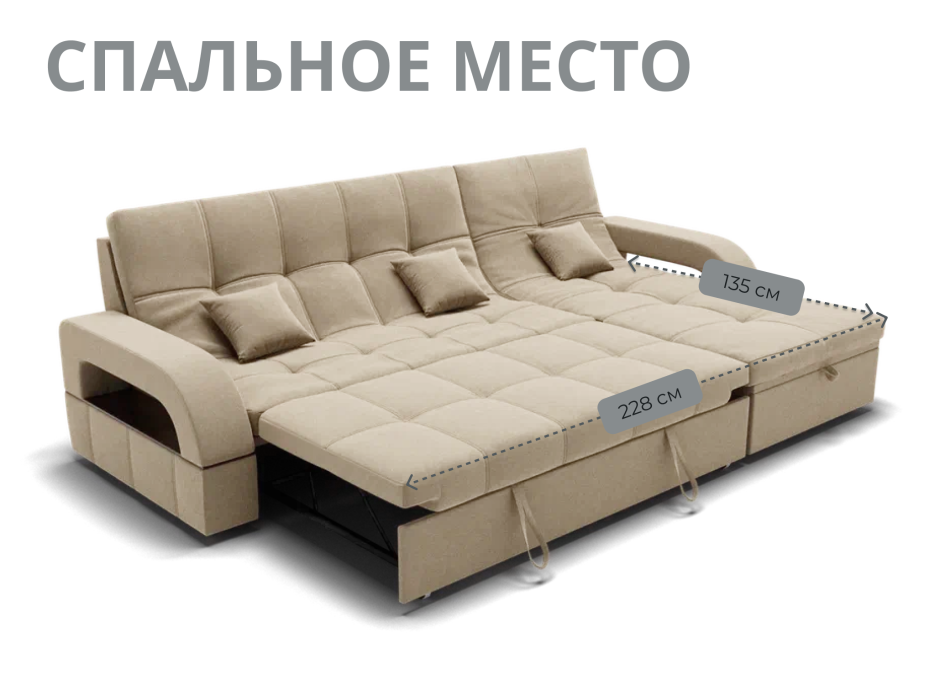 Диваны модульные угловые, Модульный диван Майами-2,микровелюр,антивандальная ткань,венеция