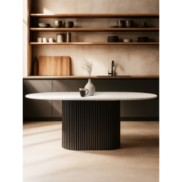 Стол Барон О 180 х 90 (черные ноги)