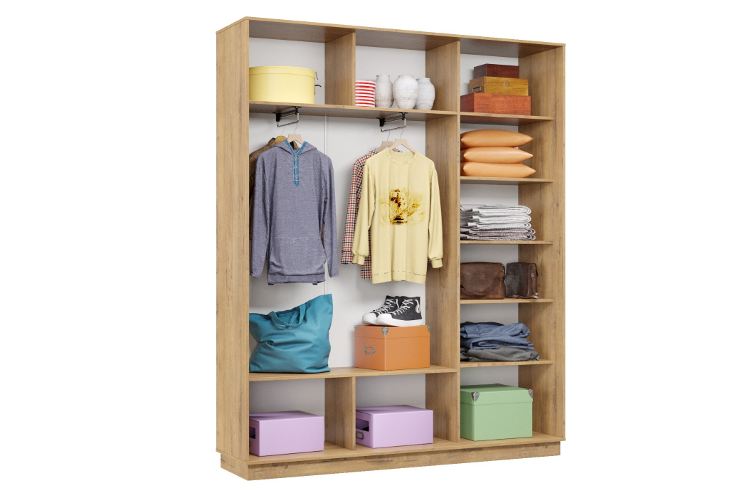 Шкафы-купе 3-х дверные, Шкаф-купе Премьер 23  (01РБ;01РБ;01РБ) фасады ромб белый/трёхдверный/Профиль чёрный муар