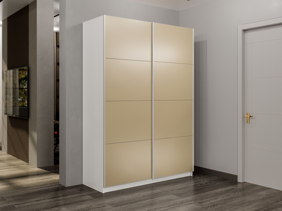 Шкафы-купе 2-х дверные, Шкаф-купе Прайм 2-х дверный Стекла фисташка/Доводчики 120х57х230