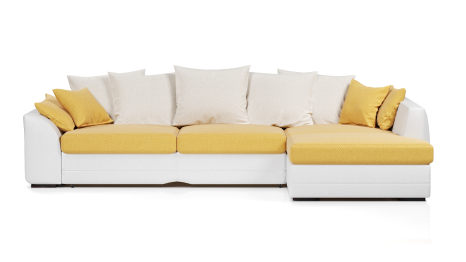 Диван-кровать угловой Калифорния дельфин,велюр + экокожа