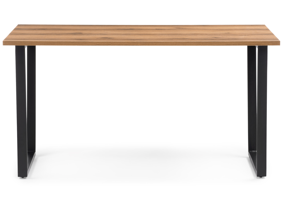 Обеденные столы, Стол деревянный Лота Лофт 140 25 мм (матовый черный)