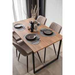 Деревянный стол Лиман 140 х 80 (черные ноги)