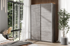 Шкафы-купе 2-х дверные, Шкаф-купе Smart 1424 2х дверный (фасады ЛДСП) профиль серебро