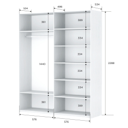 Шкаф-купе Прайм 2-х дверный Стекла фисташка/Доводчики 120х57х230