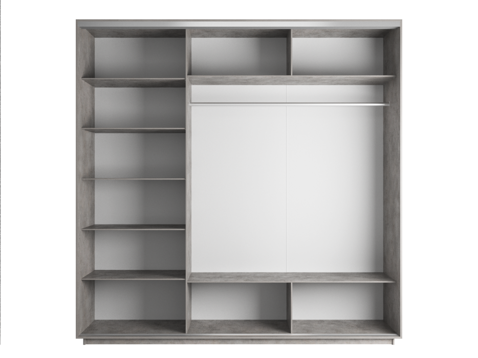 Шкафы-купе, Шкаф-купе Экспресс Экспенс трио 2400 x 2100 x 600