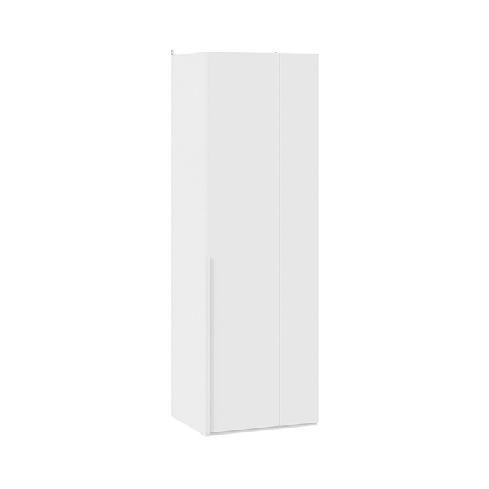 Для одежды, Шкаф угловой Порто, фасад глухой, белый жемчуг, белый софт