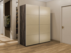 Шкафы-купе 2-х дверные, Шкаф-купе Эста 2-х дверный Стекла фисташка/Доводчик 180х66х240