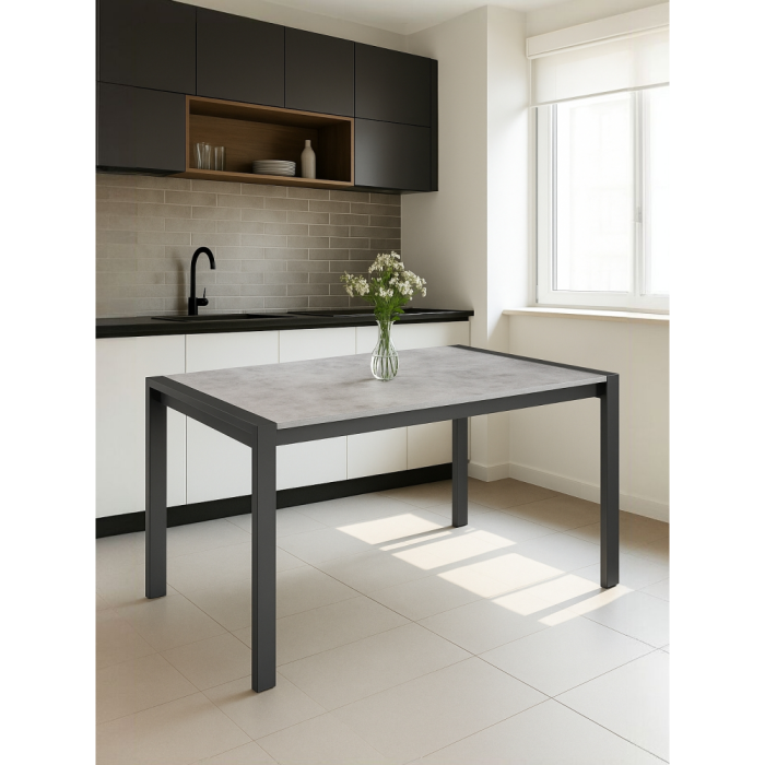 Обеденные столы, Стол деревянный Центавр 120 (160) х 70 (черный матовый)