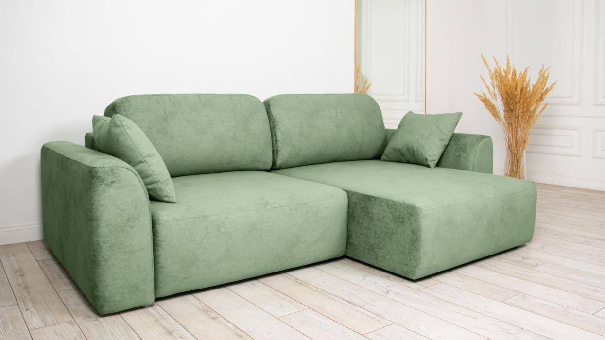 Диваны угловые в гостиную, Диван угловой Trump mini, велюр