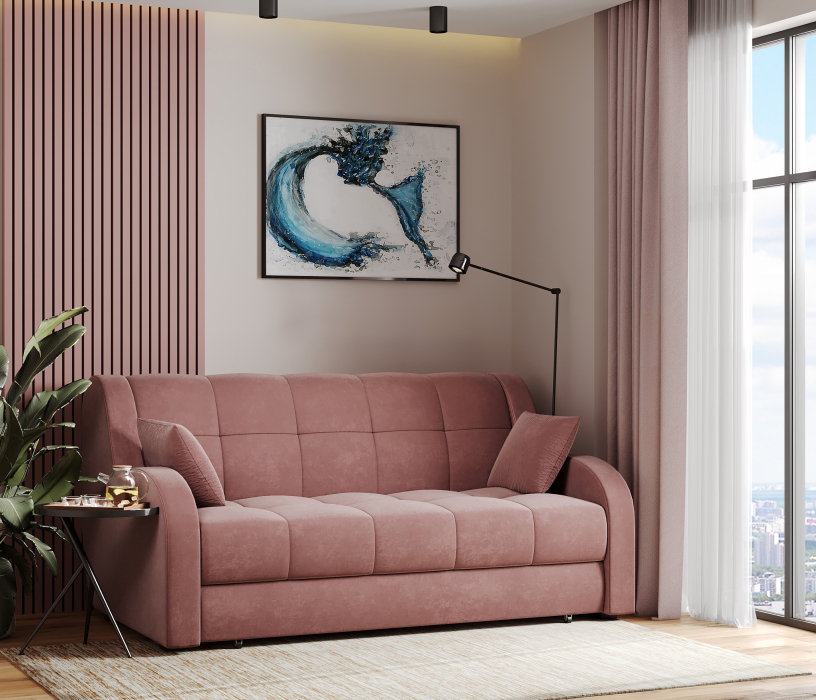 Дизайнерские диваны для гостиной, Диван-кровать Барон аккордеон, велюр