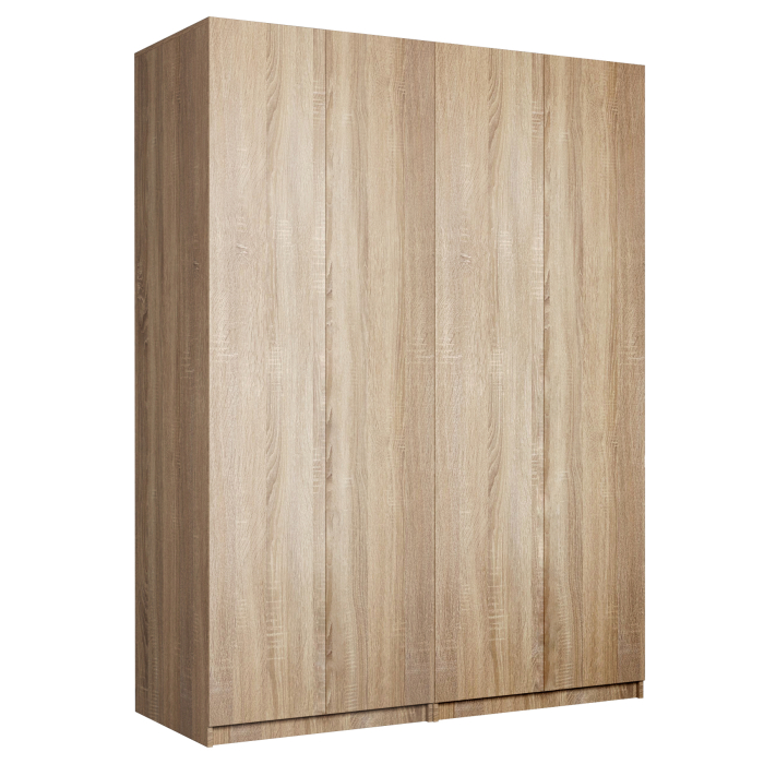 Шкафы распашные, Шкаф складной Е1 Локер ("Гармошка" с системой Push to Move/Правый)162х52.5х220 см,с полками и двумя модулями