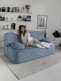 Бескаркасный диван Бабл, плюше 