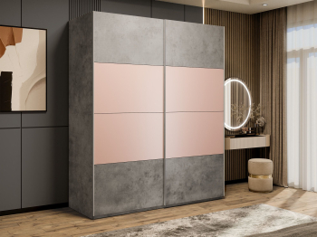 Шкаф-купе Эста 2-х дверный ДСП/Стекла пудра/Доводчик 160х66х240