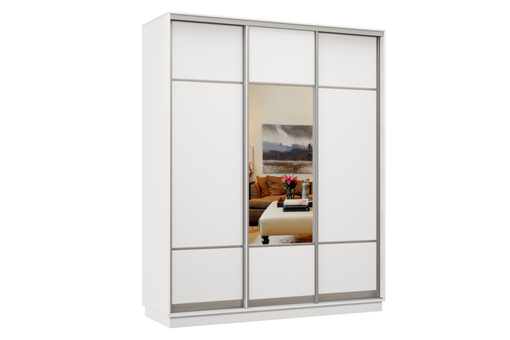 Шкафы-купе 3-х дверные, Шкаф-купе Премьер Лайт 43 (08;11;08) трехдверный