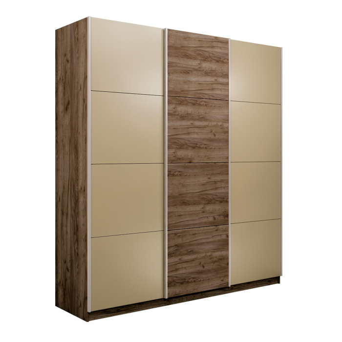 Шкафы-купе 3-х дверные, Шкаф-купе Эста 3-х дверный ДСП/Стекла фисташка/Доводчик 240х66х240