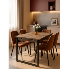 Стол деревянный Форли (черный матовый)