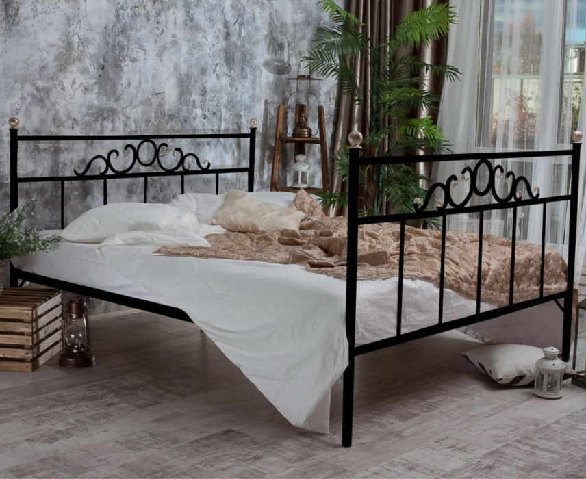 Кованые кровати, Кованая кровать Сандра1.8 с двумя спинками