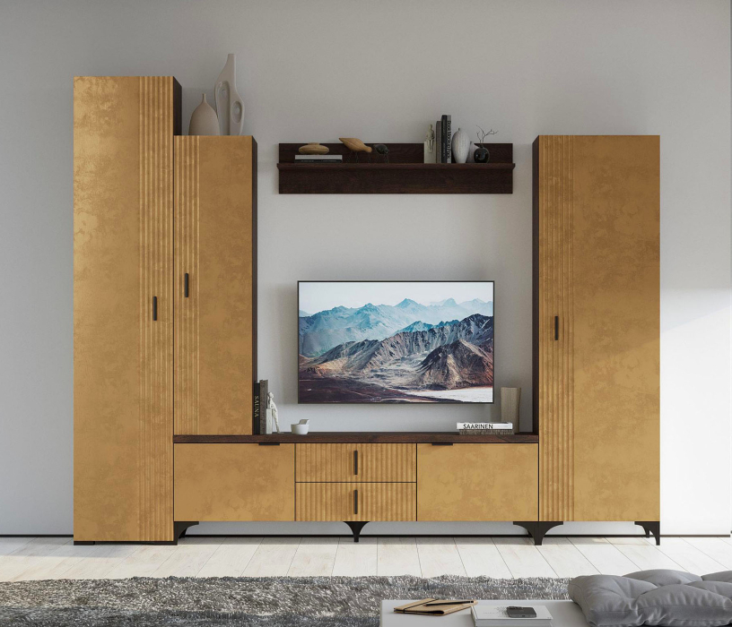 Настенные полки, Полки для шкафа ПЛ-3001, дуб апрель тёмный