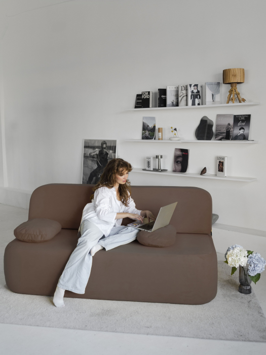 Дизайнерские диваны, Бескаркасный диван Бабл, велюр