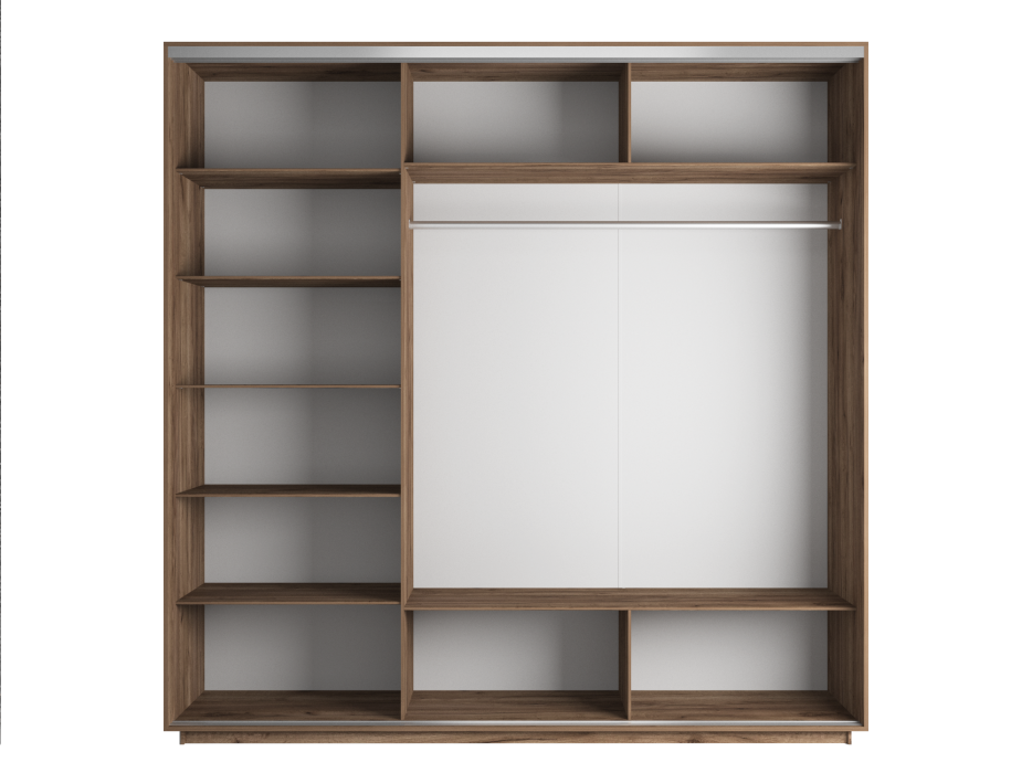 Шкафы-купе, Шкаф-купе Экспресс Элемент трио 2400 x 2100 x 600