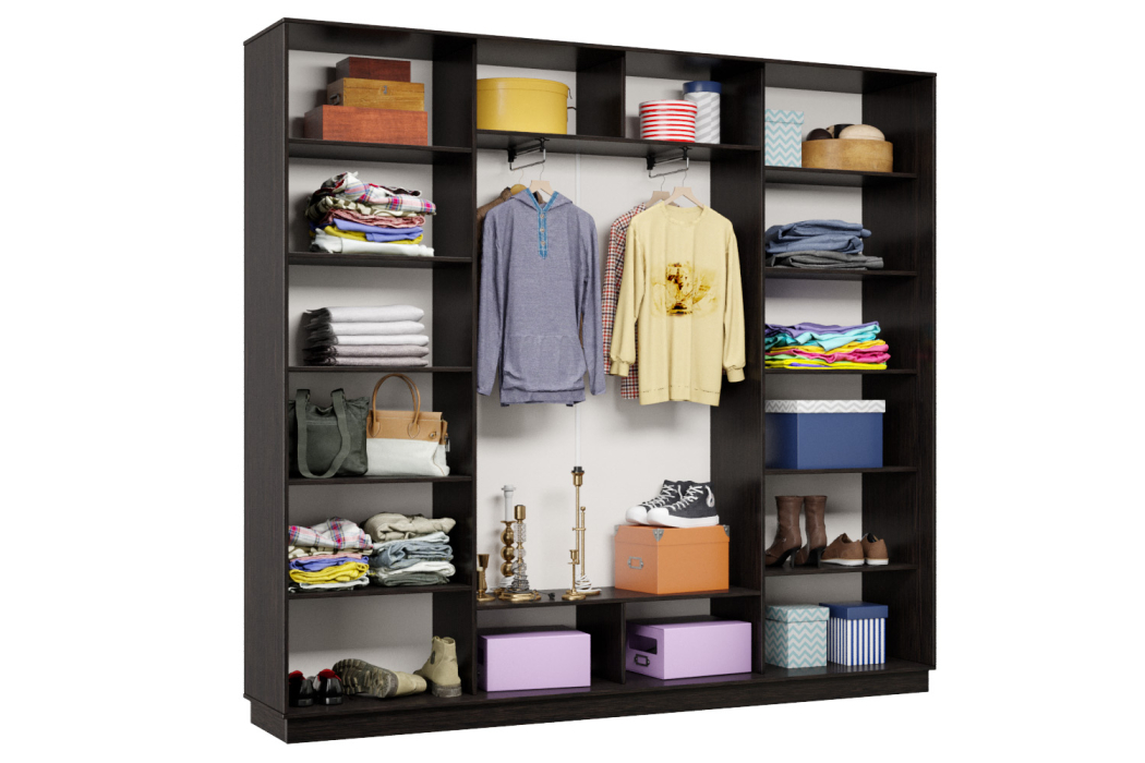 Шкафы-купе 3-х дверные, Шкаф-купе Премьер Лайт 61 (02;01;02) трехдверный