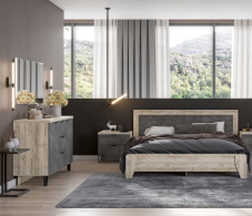 Комоды, Комод Анима КМ-3203, дуб серый, камень тёмный