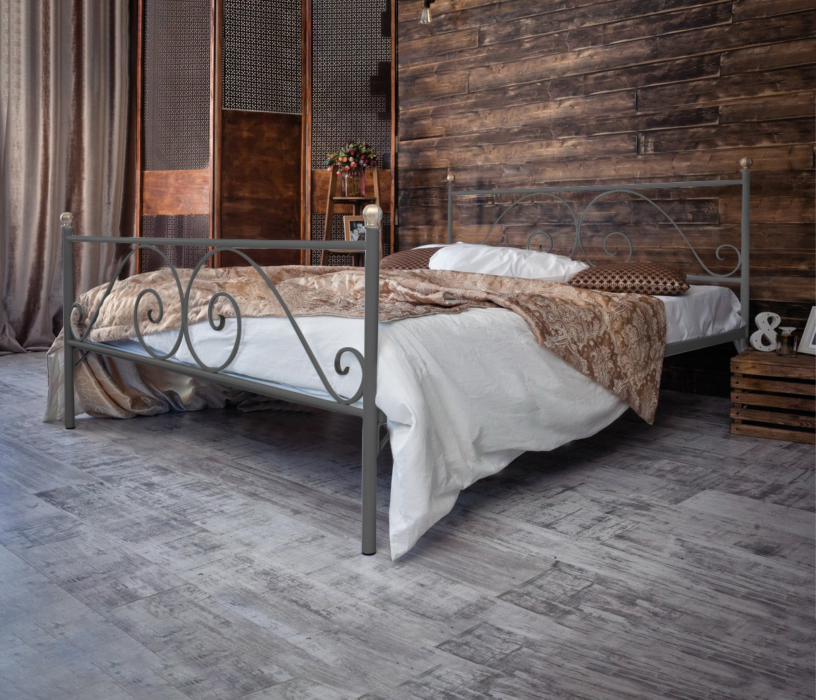 Кованые кровати, Кованая кровать Анталия 1.4 с двумя спинками