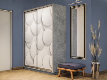 Шкаф-купе Экспресс 2-х дверный Фотопечать Шары Стекла 160х60х240