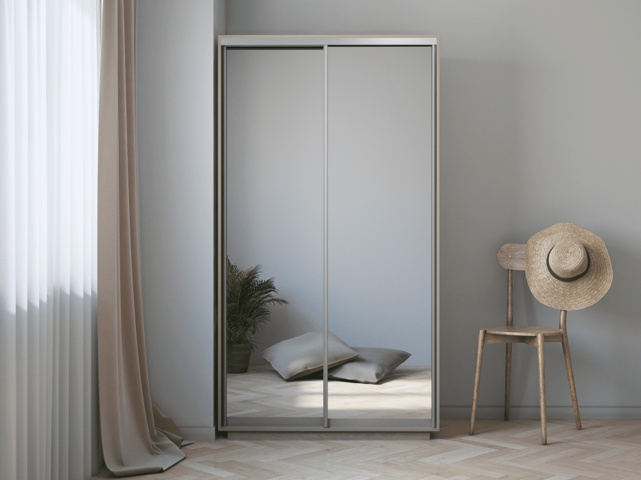 Шкафы-купе 2-х дверные, Шкаф-купе Экспресс Хит 2х дверный Зеркала 120х60х220