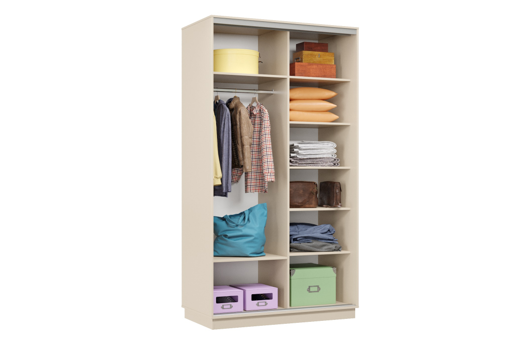 Шкафы-купе 2-х дверные, Шкаф-купе Премьер Лайт 02 Мини Ф-1356 двухдверный