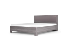 Кровати с мягким изголовьем, Кровать-1 с ортопедическим основанием Парма НЕО, 900, лиственница темная, экокожа дила