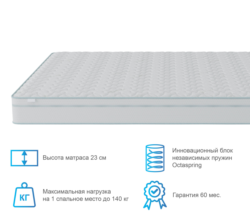 Другие размеры, Матрас Корсика-Эффект в чехле Cooler 1400х1900