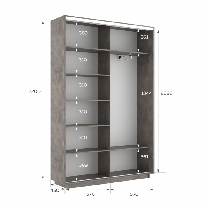 Шкафы-купе 2-х дверные, Шкаф-купе Экспресс 2-х дверный Фотопечать Шары Стекла 120х45х220