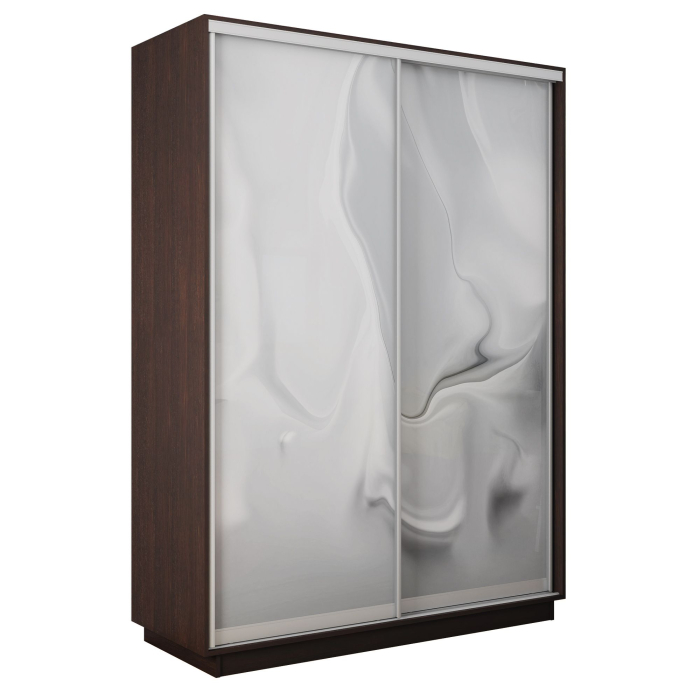 Шкафы-купе 2-х дверные, Шкаф-купе Экспресс 2-х дверный Фотопечать Шелк Стекла 160х60х240