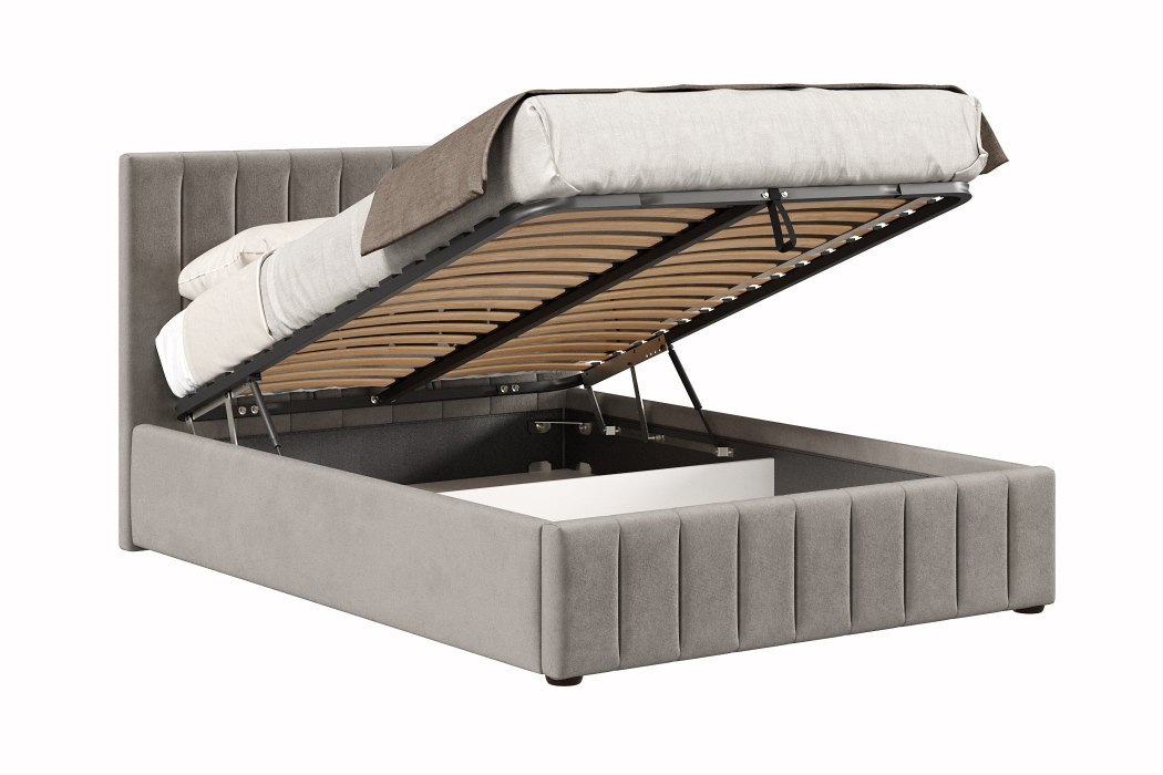 Мягкая кровать, Кровать Верона 1400 с подъёмным механизмом, велюр