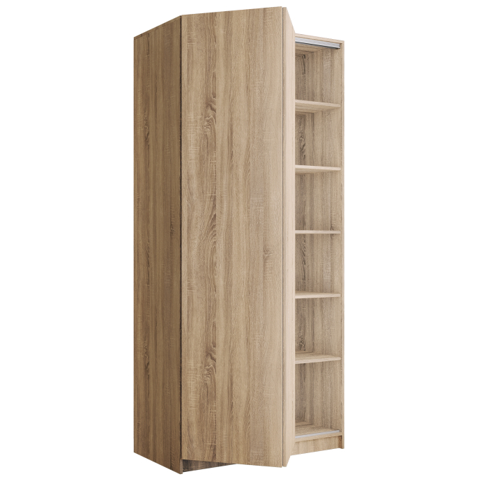 Шкафы распашные, Шкаф складной Е1 Локер ("Гармошка" с системой Push to Move/Левый)101х52,5х220 см, с полками