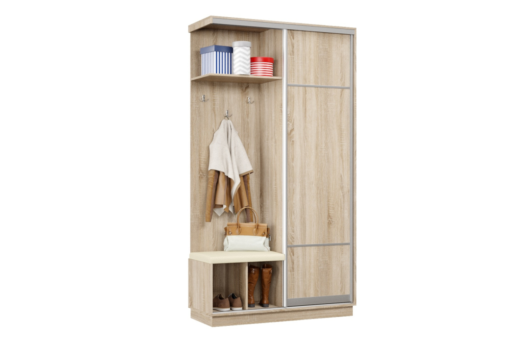 Прихожие, Прихожая Премьер 02 Лайт 08 Левая Мягкая