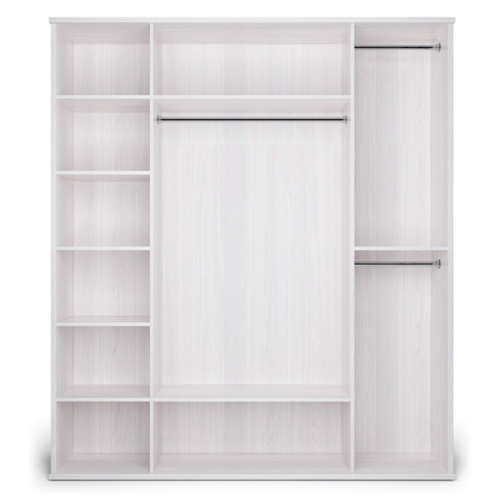 Для одежды, Шкаф 4-х дверный Парма Нео, с 2 зеркалами, ясень анкор светлый