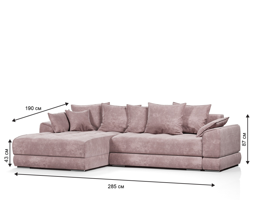 Диваны угловые в гостиную, Диван-кровать угловой еврокнижка Модерн Nordkisa,велюр