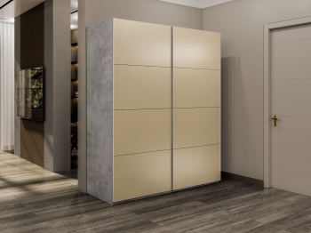 Шкаф-купе Эста 2-х дверный Стекла фисташка/Доводчик 180х66х240