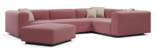 Диваны угловые в гостиную, Диван угловой модульный нераскладной Наполи 3, велюр
