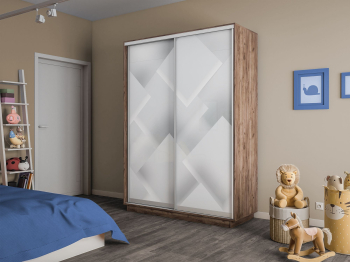 Шкаф-купе Экспресс 2-х дверный Фотопечать Квадрат Стекла 120х45х240