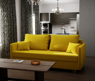 Прямой диван Комфорта,НПБ,еврокнижка,велюр