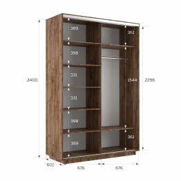 Шкаф-купе Экспресс 2-х дверный Фотопечать Шелк Стекла 140х60х240